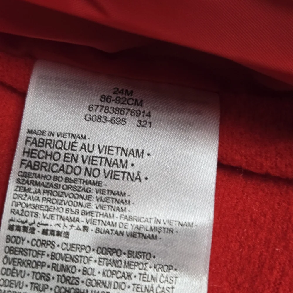 Nike Toddler Boys Puffer Hooded‎ Jacket Size 2T Full Zip Navy &  Red
